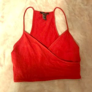 red crop top